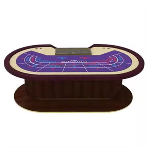 โต๊ะบาคาร่าสุดหรูแผ่นใยไม้อัดหนา + ไม้ + โต๊ะหนังบาคาร่าสำหรับความบันเทิงในคาสิโน - Product Image 3