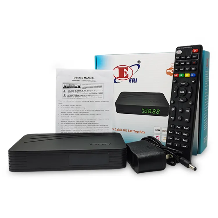 ที่มีคุณภาพสูงที่กำหนดเองซอฟแวร์ดาวเทียม Set-Top Boxcombo ทีวีดิจิตอล-Top Boxsatellite Finder Combo Dvb-S2/Dvb-T2