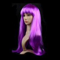 Perruques de fête longues et ondulées, couleurs bon marché, avec bonnet en maille semi-élastique, sans colle, ligne de cheveux naturelle, HPC-3726
