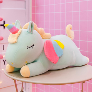 Adorable Peluche Gigante de Unicornio, Juguete de Tela Suave con Peso, Técnicas de Bordado, Regalo de Cumpleaños para Niños, Peluche de Animales de Peluche al por Mayor - Product Image 3