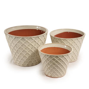 Pot de fleurs en céramique inspiré, avec trou de drainage respirant, pour balcon et patio - Product Image 2