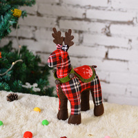 Poupée de noël ornements Plaid cerf poupée enfants cadeaux jouets décoration de noël pour la maison nouvel an fête fournitures