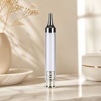 Flacon pompe airless 10 ml en plastique AS, doré/argenté, pour cosmétiques, sérum et acide hyaluronique – Emballage vide