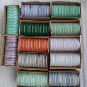 Ba2013 8Mm Nhiều Màu Tổng Hợp Mô Phỏng Màu Xanh Lá Cây Đá Ngọc Trang Sức Nghệ Thuật Thủy Tinh Vòng Đeo Tay <span class=keywords><strong>Bangle</strong></span> - Product Image 2