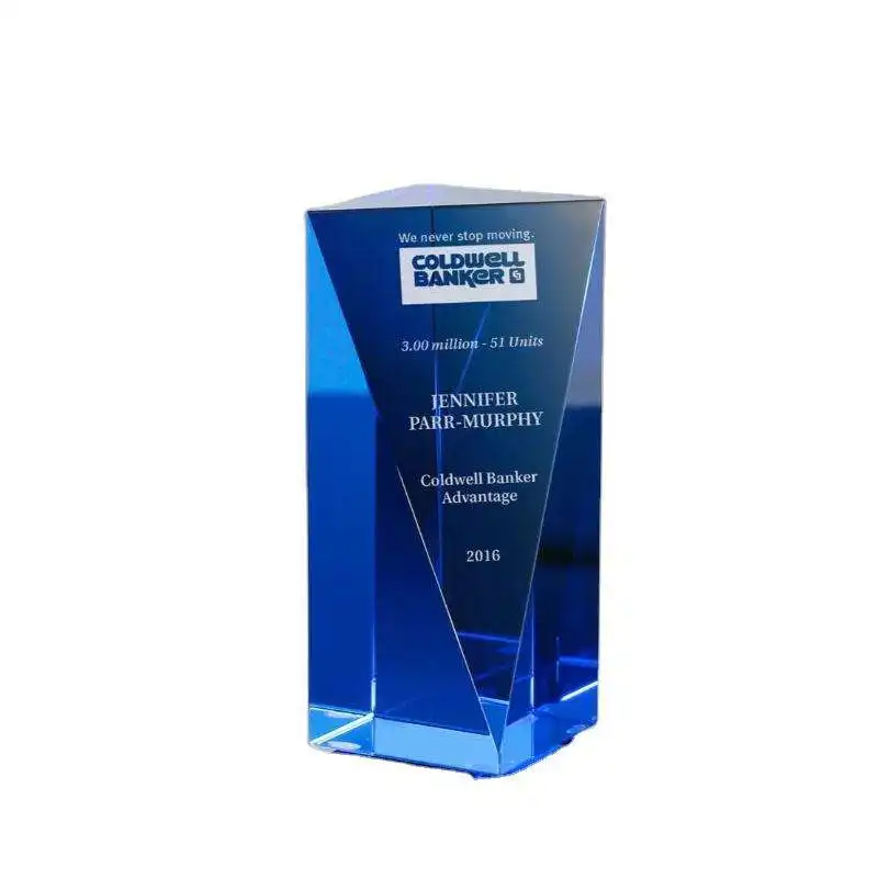 ADL новая популярность K9 синий хрустальный стеклянный трофей награда акриловые награды Производитель Настроить стеклянный хрустальный трофей