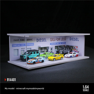 Nuevo <span class=keywords><strong>modelo</strong></span> de coche de colocación 1:64/<span class=keywords><strong>modelo</strong></span> profesional, <span class=keywords><strong>modelo</strong></span> de gasolinera americana - Product Image 2