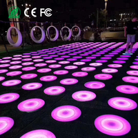 Dalles de sol interactives pour extérieur avec capteurs de lumière, éclairage multicolore activé par les pieds, lumières de danse IP65 résistantes à la pluie