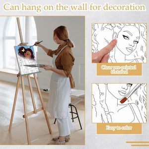 Fai <span class=keywords><strong>da</strong></span> te tela Pre disegnata sorso e Paint Kit Art Party bomboniere <span class=keywords><strong>tele</strong></span> prestampate per regali di San Valentino - Product Image 6