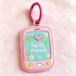 Porte-clés brodés personnalisés de haute qualité, <span class=keywords><strong>rose</strong></span>, dessert, porte-clés brodés personnalisés, dessin animé mignon, cadeaux personnels, promotionnels - Product Image 1
