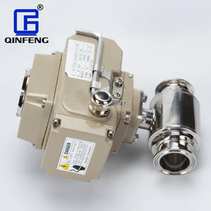 Hidrolik regülatörü gıda sınıfı 3/4 kenetlenmiş sıhhi paslanmaz çelik motorlu elektrik kontrol aktüatör ile 3 yollu küresel vana - Product Image 6