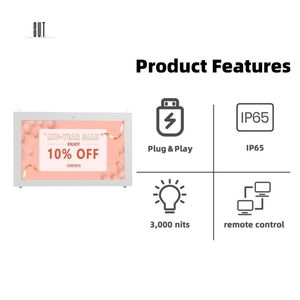 Trung tâm mua sắm gắn kết phương tiện truyền thông <span class=keywords><strong>LCD</strong></span> Player hiển thị treo tường kỹ thuật số biển khung ảnh kỹ thuật số màn hình quảng cáo - Product Image 3