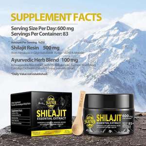 Résine de Shilajit Pur de l'Himalaya Qualité Or OEM, Complément Alimentaire pour Adultes en Bouteille, Riche en Oligo-éléments et Vitamines, Acide Xanthohumique - Product Image 3
