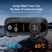 Démarreur de voiture portable 20000mAh 2000A, chargeur magnétique sans fil, affichage numérique pour démarrage d'urgence du véhicule