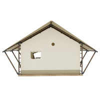 Tente Safari Robuste en Toile Oxford PVC Imperméable Double Couche Quatre Saisons pour Glamping Hôtelier, Idéale pour Couples et Familles lors d'Événements Extérieurs