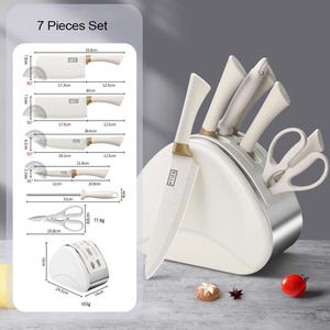 Bán buôn 7 cái dao nhà bếp thiết lập với chủ đầu bếp dao khối Set với nhựa xử lý cho nấu ăn - Product Image 5