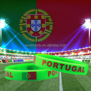 Bồ Đào Nha cờ Silicone cao su dây đeo cổ tay vòng đeo tay không thấm nước chất lượng cao cá nhân ban nhạc cổ tay - Product Image 3