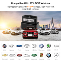 Traceur GPS OBD2 pour voiture en temps réel MiCODUS MV33 sans frais mensuels, compatible Google Maps, mini traceur GPS OBD pour véhicule