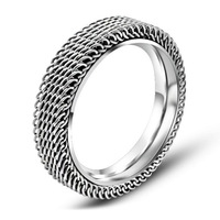 Vnox — bague en maille et acier inoxydable pour hommes et femmes, mariage, nouveau Style, cadeau de noël