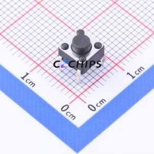 TC-6610-5-160G Tactile Switch Through hole Component THT-4P,6x6mm Switch Single Pole Single Throw Round Button 1.6N Through Hole - Product Image 1