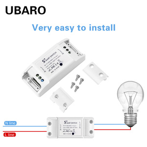 สมาร์ทไวไฟสวิตช์ 10A AC 100-240V 2.4GHz RF433 รีโมทคอนโทรลควบคุมด้วยเสียงแอปควบคุมสากลสำหรับระบบอัตโนมัติในบ้าน - Product Image 3
