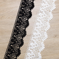 Dentelle brodée en fibre de lait, garniture en dentelle guipure pour vêtements, garniture en dentelle colorée