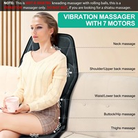 Coussin de siège de massage complet du corps avec fonction chauffante Coussin de fauteuil de massage par vibration pour la maison, le bureau et la voiture pour hommes et femmes