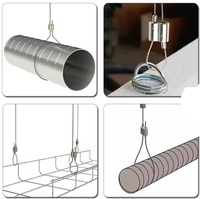 Pince à boucle OEM pour câble, double face, en acier, réglable, en alliage de zinc
