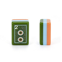 Tablevibe - Fichas de Mahjong con Rayas de Colores en Contraste, Patrón Estándar, Acrílico, Accesorios para Juegos de Entretenimiento