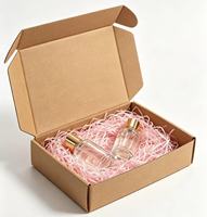 Boîte cadeau pliante en carton kraft brun, boîte d'expédition en carton ondulé pour cadeaux
