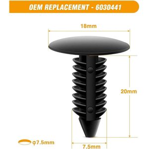 Nouveaux clips de fixation automatiques en plastique, 60 pièces, pour Jeep Wrangler, pour réparation et remplacement - Product Image 4