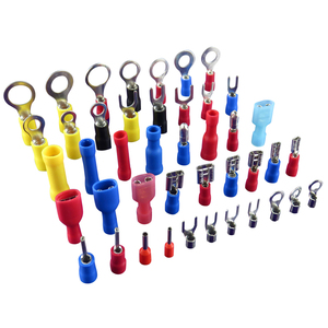 FDFD Series Male and Female Fully Insulated Cold Press Spade <b>Terminal</b> Connector AWG12-10 Brass Insulated Butt <b>Terminal</b> - Product Image 6