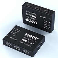 Commutateur HDTV 5 ports 4K 60Hz, 5 entrées 1 sortie, avec télécommande IR, prend en charge HDR HDCP2.2 3D pour TV PS5 Xbox