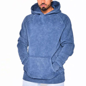Sweat à capuche d'hiver 100 % coton délavé à l'acide de haute qualité pour hommes, avec logo personnalisé, en tissu polaire, style streetwear, vente en gros, meilleur prix - Product Image 1