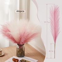 Bouquet de fleurs artificielles d'herbe de la pampa séchée, fausses plantes pour décoration de mariage, maison, chambre, herbe de queue de lapin, Noël