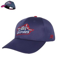 Casquette de baseball 5 panneaux perforée au laser, en popeline de qualité supérieure, à rayures et pois, imperméable, 100 % polyester, pour le sport et le golf