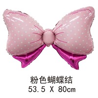 Ballons en aluminium unisexes imprimés de dessins animés avec nœuds mignons bleus et roses, mini, pour fêtes, mariages, baby showers, Saint-Valentin - Vente chaude
