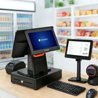 Terminal de point de vente Android professionnel WiFi OEM/ODM directement de l'usine, écran simple 15,6 pouces ou double écran 11,6 pouces avec certification CE/DOC
