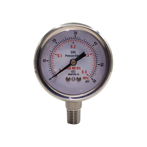 내마모성 스테인리스 스틸 압력 게이지 0-1.6Mpa 일정한 난방 급수 - Product Image 5