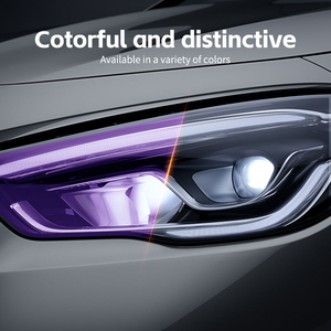 0.3x15 मीटर टीपू ब्लैक कार हेडलाइट टिंट फिल्म रोल सेल्फ-उपचार लैंप प्रोटेक्शन पीफ विनाइल लपेटें - Product Image 1