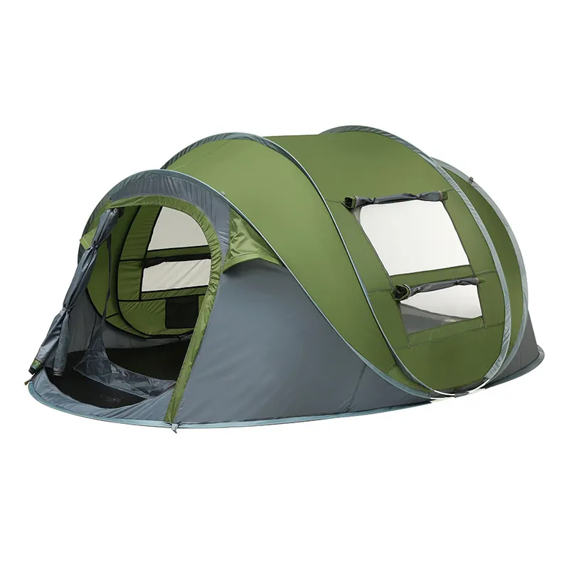 Wholesale Double Picnic Luxury Outdoor Family <span class=keywords><strong>Camping</strong></span> Equipment Waterproof Automatic 3-4 People Tents Pop Up Tent For Sale