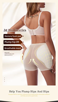 Culotte rembourrée en éponge pour femme, push-up, rehausseur de fesses, coussinets pour les fesses, culotte sexy, rehausseur de hanches, culotte de contrôle, coussinets