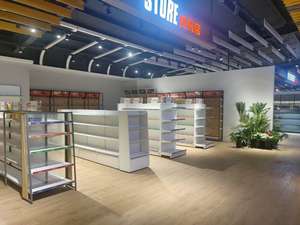 Light Duty Retail Display Wall Single-sided Multi-layer Adjustable <b>Shelf</b> Height Metal Freestanding Supermarket Display Stand - Product Image 4