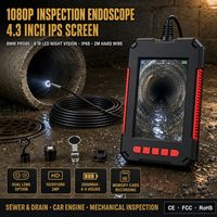 Caméra endoscopique SE-P40 1080P, endoscope IPS de 4,3 pouces et boroscope à écran de 4,3 pouces pour l'inspection des tuyaux