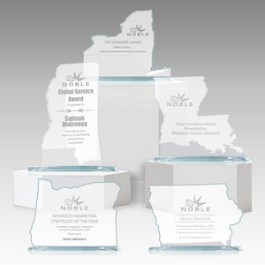 Placa de Premio de Vidrio Transparente Personalizada al por Mayor Noble con Mapa de Estados Unidos en Vidrio - Product Image 5