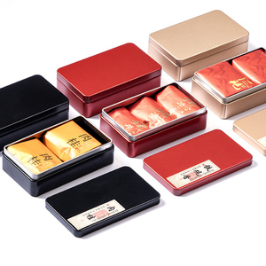 Hộp thiếc đựng bánh quy Giáng sinh hình chữ nhật, trống, có nắp kim loại kín khí, dùng để đựng sô cô la - Product Image 6