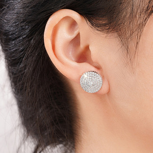 Orecchini con Brillantini su Tutta la Superficie per Donne, Gioielli Eleganti per Uso Quotidiano - Product Image 3