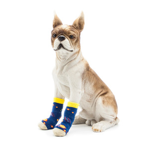 Juego de 4 Calcetines Antideslizantes de Algodón con Estampado de Moda para Perros, Accesorios para Mascotas - Product Image 1