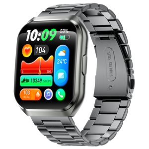MT66 Smartwatch 1.83" BT Call Heart Rate Blood Pressure Oxygen Fitness Tracker 1000mAH Big Battery IP68 Waterproof Smart Watch