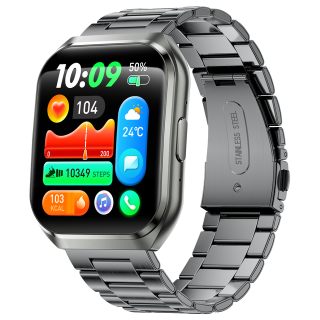 MT66 Smartwatch 1.83" BT Call Heart Rate Blood Pressure Oxygen Fitness Tracker 1000mAH Big Battery IP68 Waterproof Smart Watch