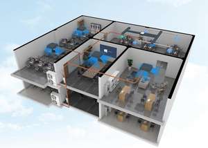 Gree kaset tipi 2.8kw ~ 9kw kapalı bir sürücü 5 bölge DC invertör VRF VRV sistemi merkezi klima - Product Image 6